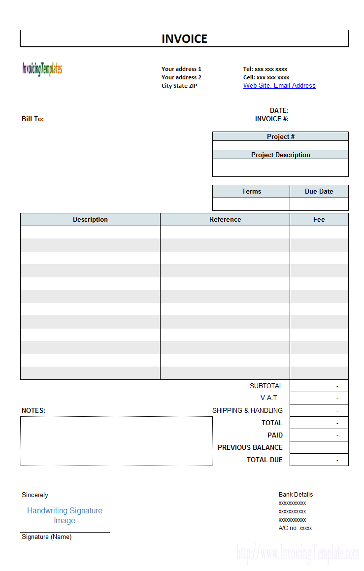 26 Free Invoice Template For Consulting Work Download with Invoice Template For Consulting Work