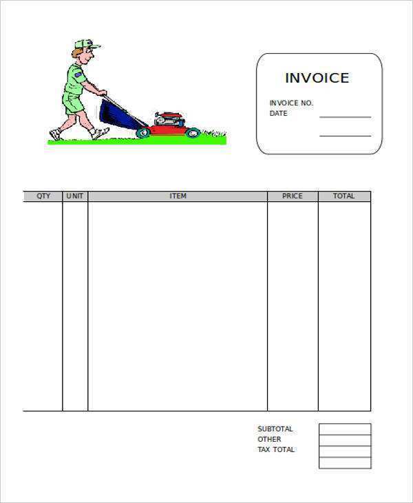 26 Free Lawn Maintenance Invoice Template PSD File with Lawn Maintenance Invoice Template