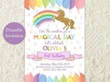 26 Free Printable Unicorn Invitation Card Template Free for Ms Word by Unicorn Invitation Card Template Free