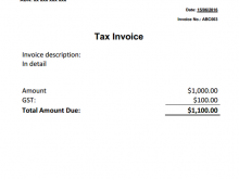 Tax Invoice Template For Sole Trader
