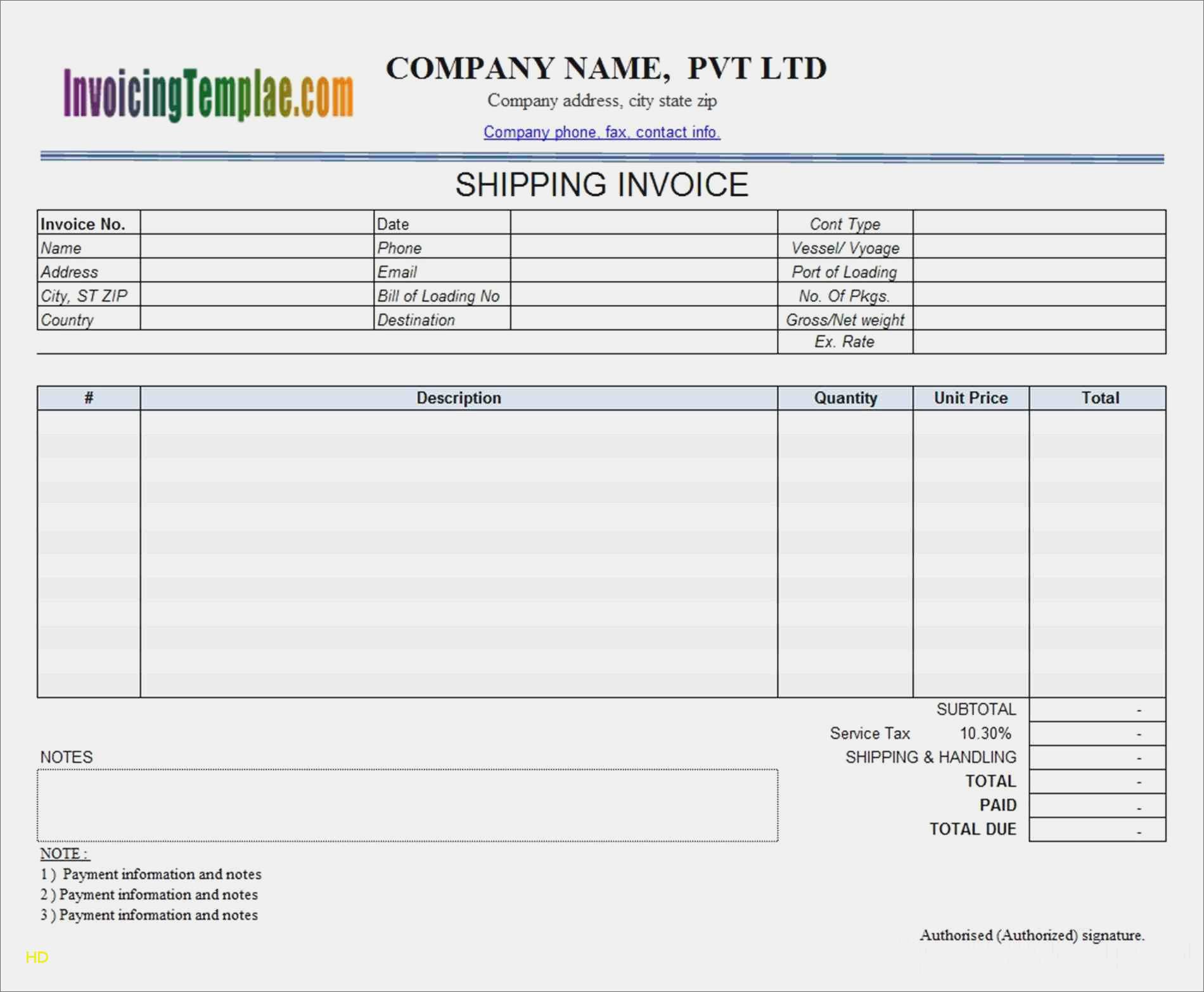 Free Printable Tow Invoice Template