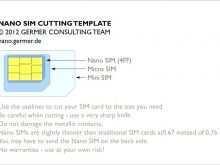 Nano Sim Card Template Printable