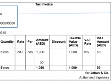 Simple Vat Invoice Template