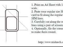 Cutting A Sim Card Template