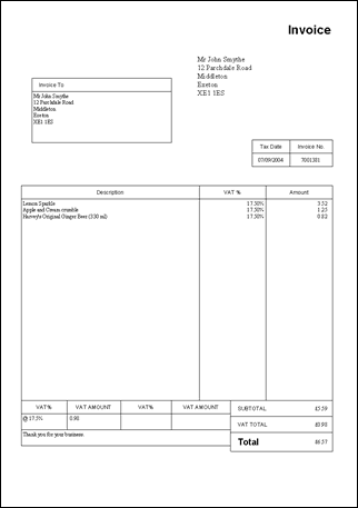 Get Uk Invoice Template Free Pictures