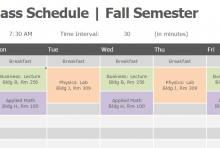 26 The Best My Class Schedule Template For Free for My Class Schedule Template