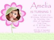 27 Birthday Card Template For Baby Girl Maker with Birthday Card Template For Baby Girl