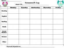 27 Blank Editable Homework Agenda Template Photo by Editable Homework Agenda Template