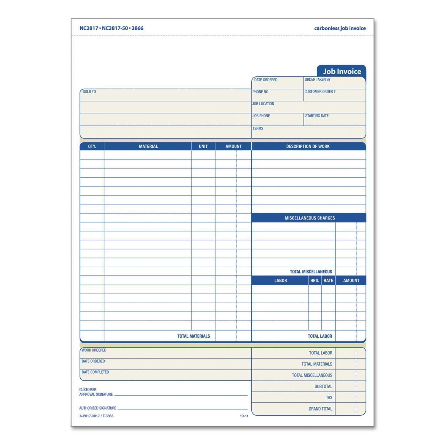 27 Blank Job Invoice Template Free For Ms Word With Job Invoice Template Free Cards Design Templates