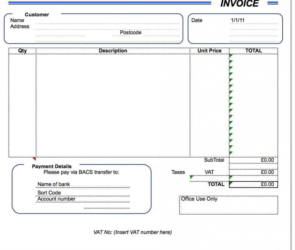 27 Blank Non Vat Invoice Template Layouts for Non Vat Invoice Template