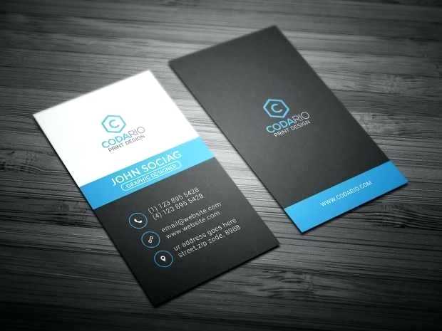Microsoft Word Vertical Business Card Template