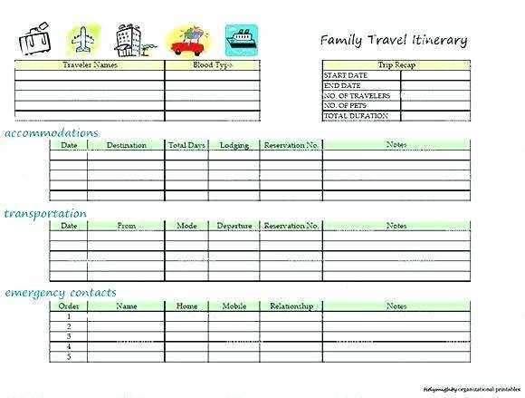 27 Customize Family Vacation Agenda Template Download with Family Vacation Agenda Template