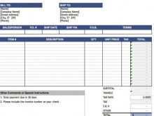 Invoice Template Excel Uk