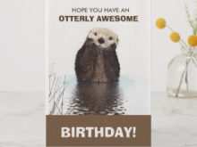 27 Customize Otter Birthday Card Template Photo by Otter Birthday Card Template
