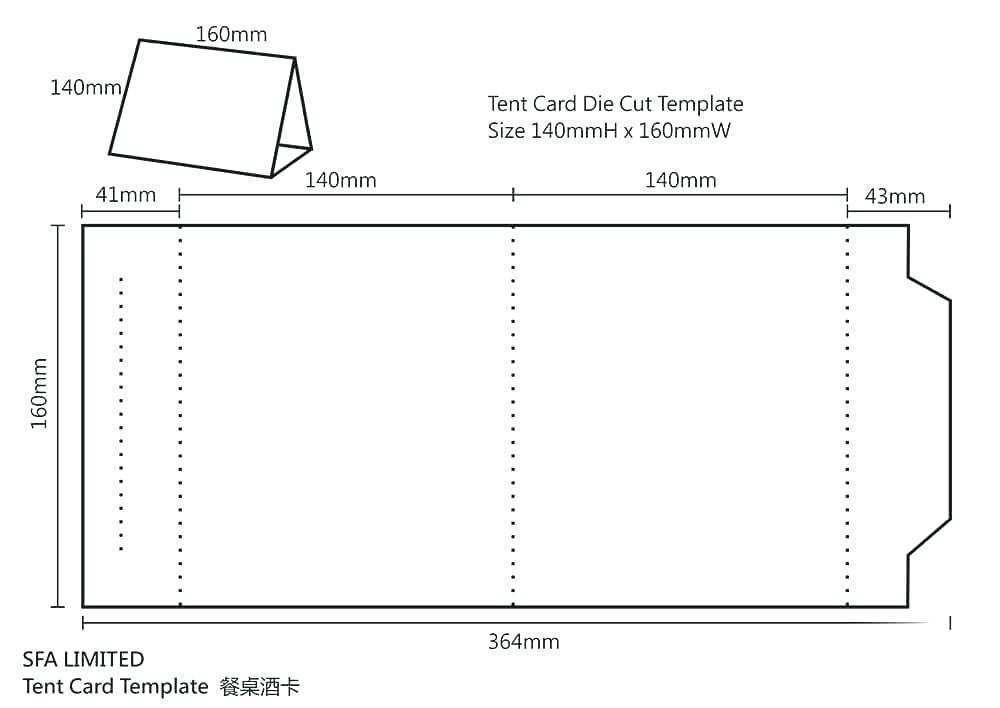 Printable Free Tent Card Template Word