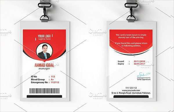 27 Format Id Card Template For Office Maker for Id Card Template For Office
