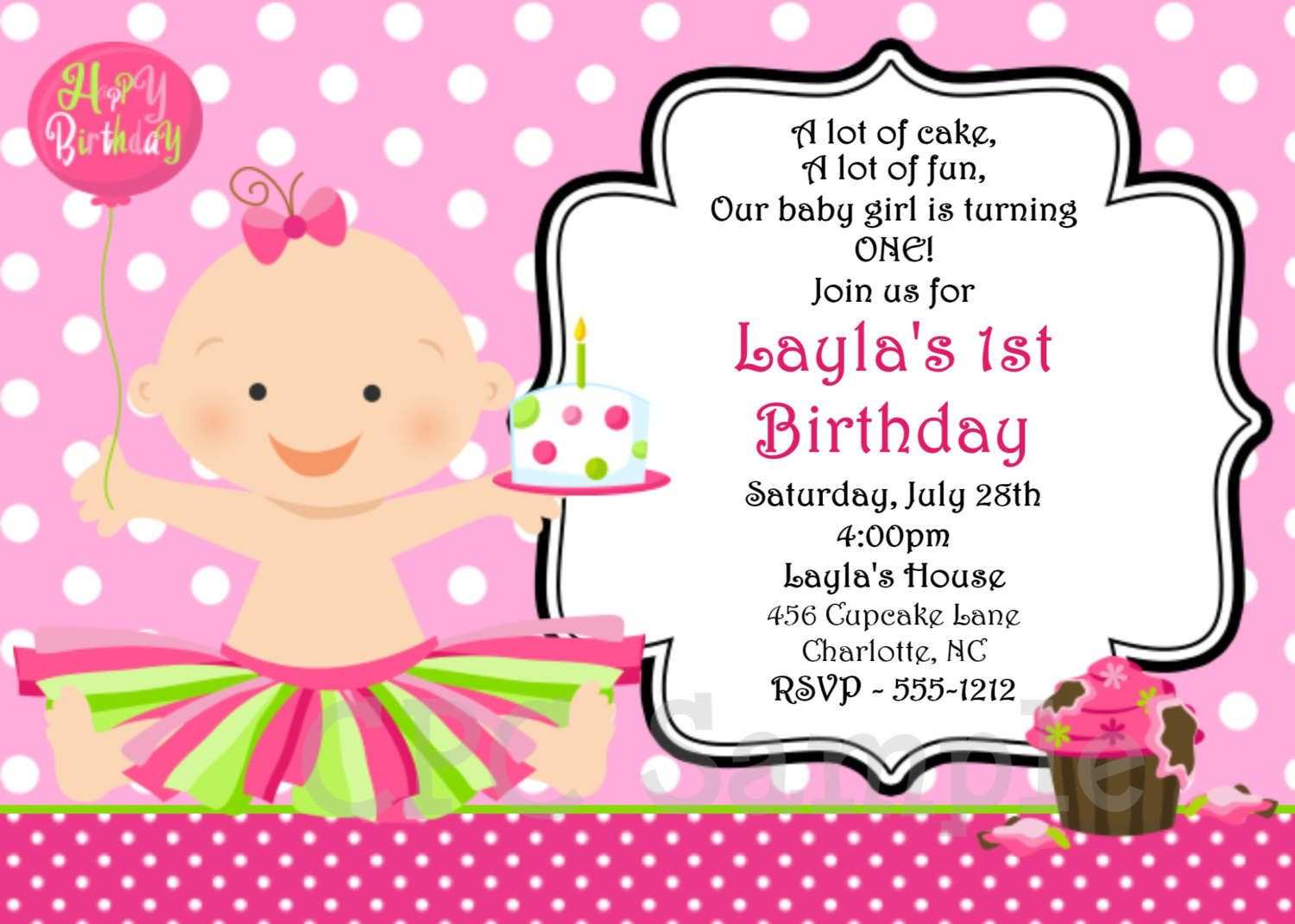 27 Free Birthday Invitation Card Template For Girl Download For 