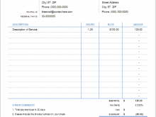 Hourly Contractor Invoice Template