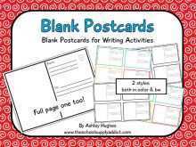 Postcard Template Writing