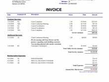 Hourly Service Invoice Template Word