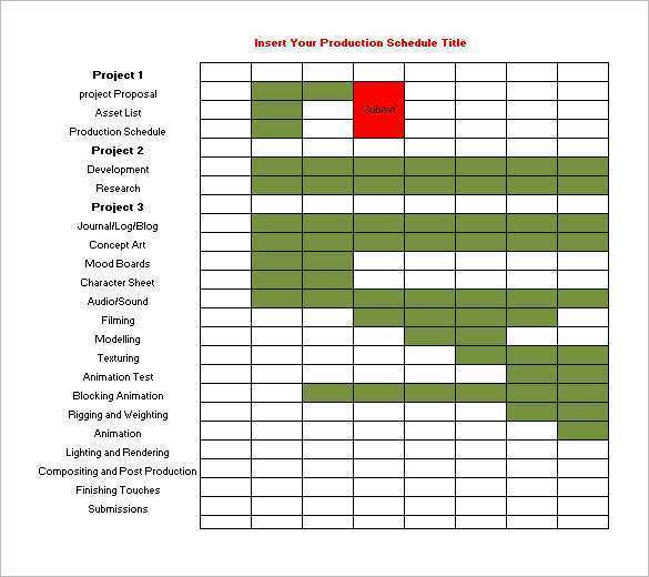27 Online Production Schedule Template For Manufacturing For Free for Production Schedule Template For Manufacturing