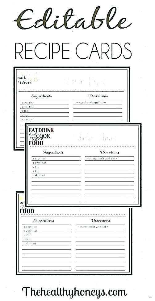 Free 3X5 Recipe Card Template For Word Cards Design Templates
