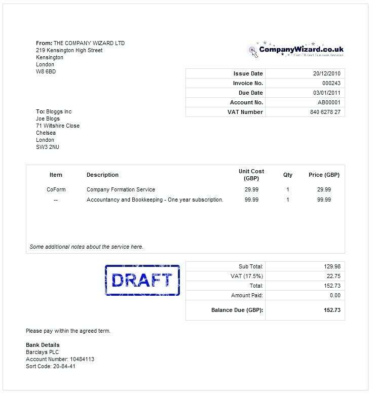 27 Printable Limited Company Invoice Template Excel in Word for Limited Company Invoice Template Excel