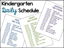 27 Report Kindergarten Class Schedule Template Layouts with Kindergarten Class Schedule Template