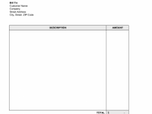 Sample Personal Invoice Template