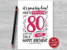28 Blank 80Th Birthday Card Template Layouts by 80Th Birthday Card Template