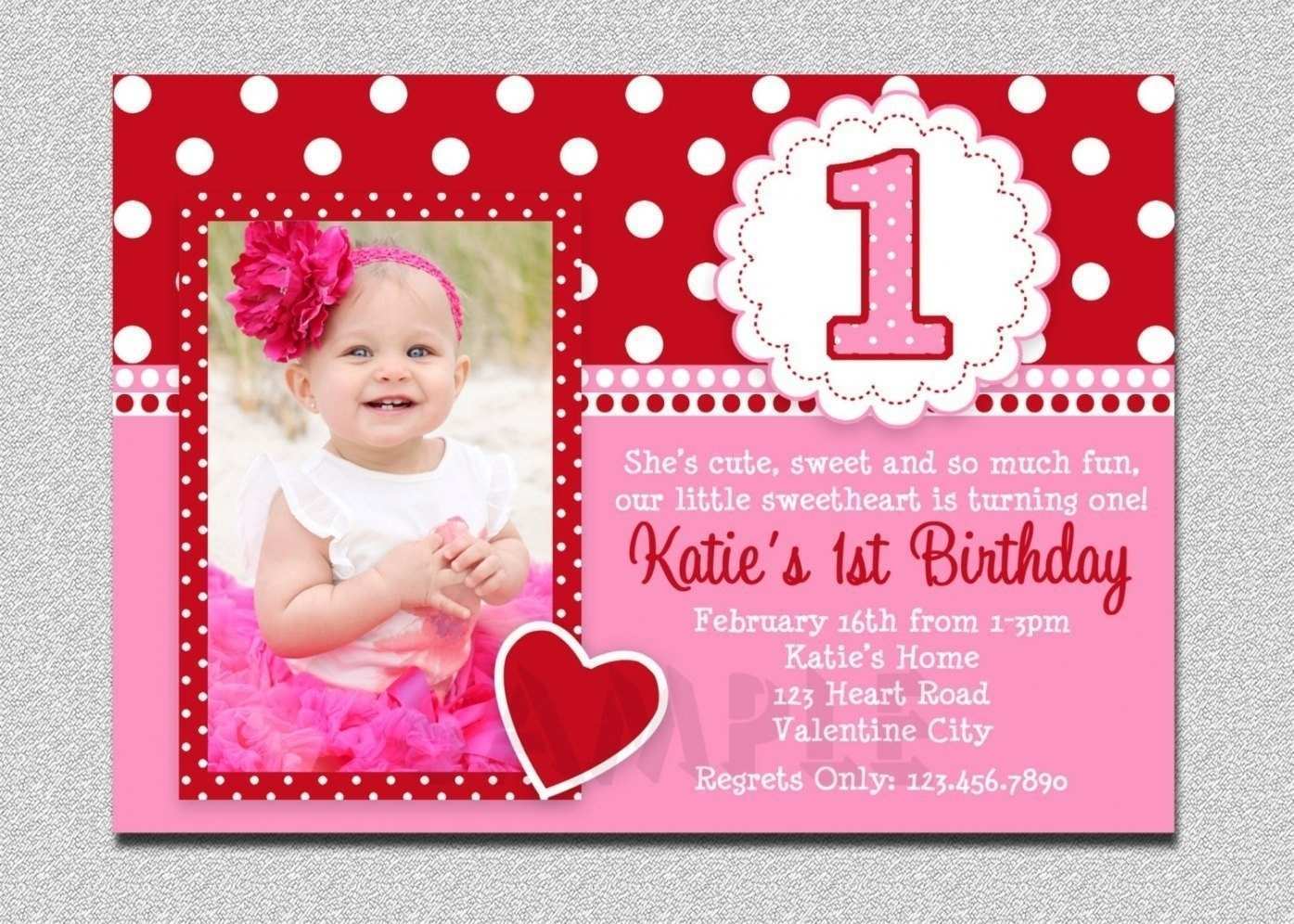 28 Blank Invitation Card Template For 1St Birthday by Invitation Card Template For 1St Birthday