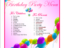 28 Blank Menu Card Template Birthday With Stunning Design for Menu Card Template Birthday