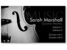 28 Blank Name Card Template Music Now for Name Card Template Music