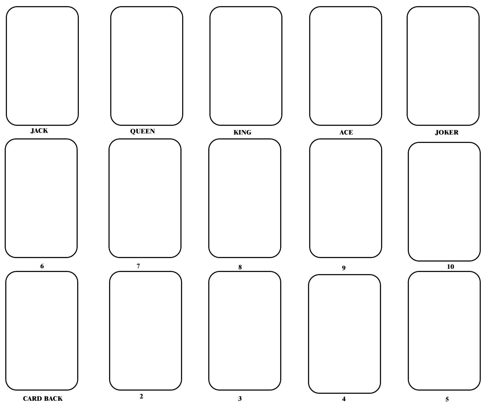 Playing Card Blank Template