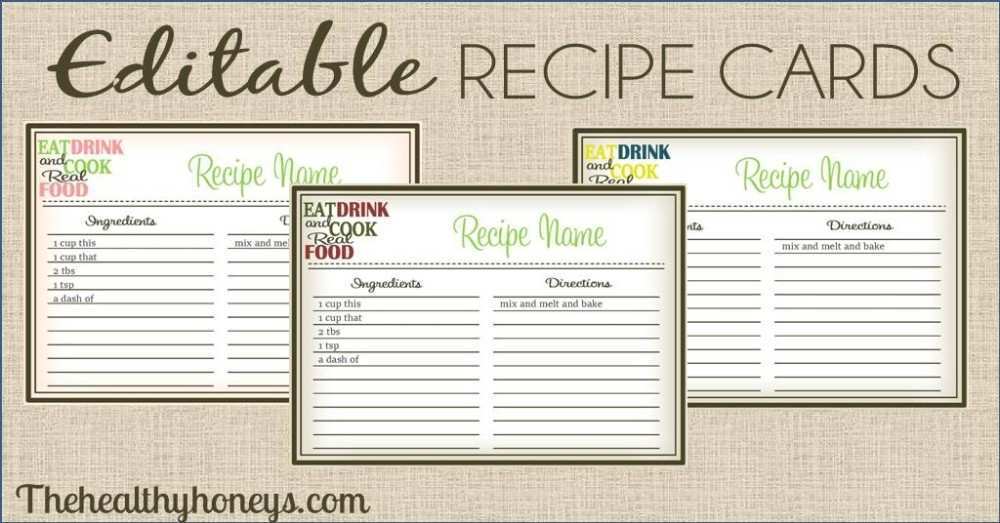 28 Create Free Editable Recipe Card Template For Word Maker with Free Editable Recipe Card Template For Word