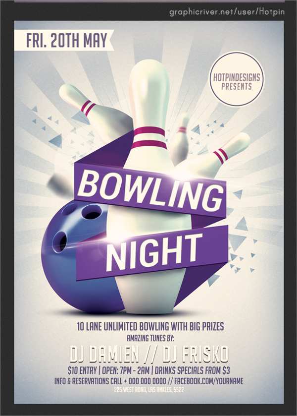 28 Creating Bowling Flyer Template Word in Photoshop for Bowling Flyer Template Word