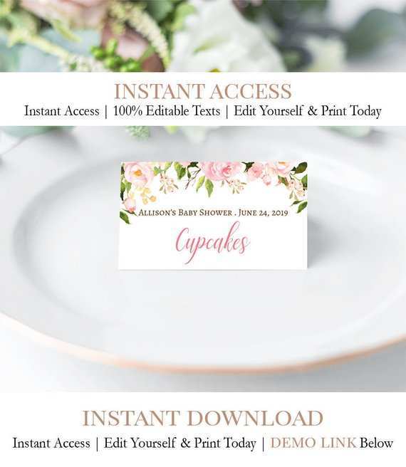 28 Customize Our Free Baby Shower Name Card Template for Ms Word by Baby Shower Name Card Template