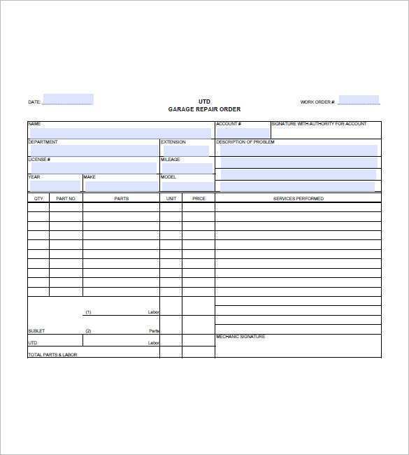 28 Format Auto Repair Invoice Form Pdf Maker by Auto Repair Invoice Form Pdf