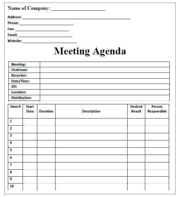 28 Format Meeting Agenda Template Pages Download for Meeting Agenda ...