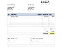 Blank Tax Invoice Template Australia