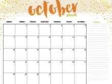 28 Free Printable Daily Calendar Template October 2018 Now for Daily Calendar Template October 2018