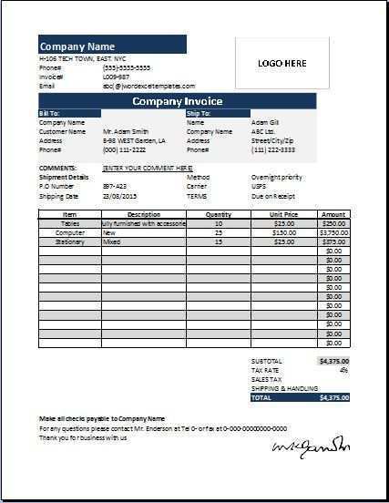 28 Free Printable Invoice Template Without Company Name PSD File with ...