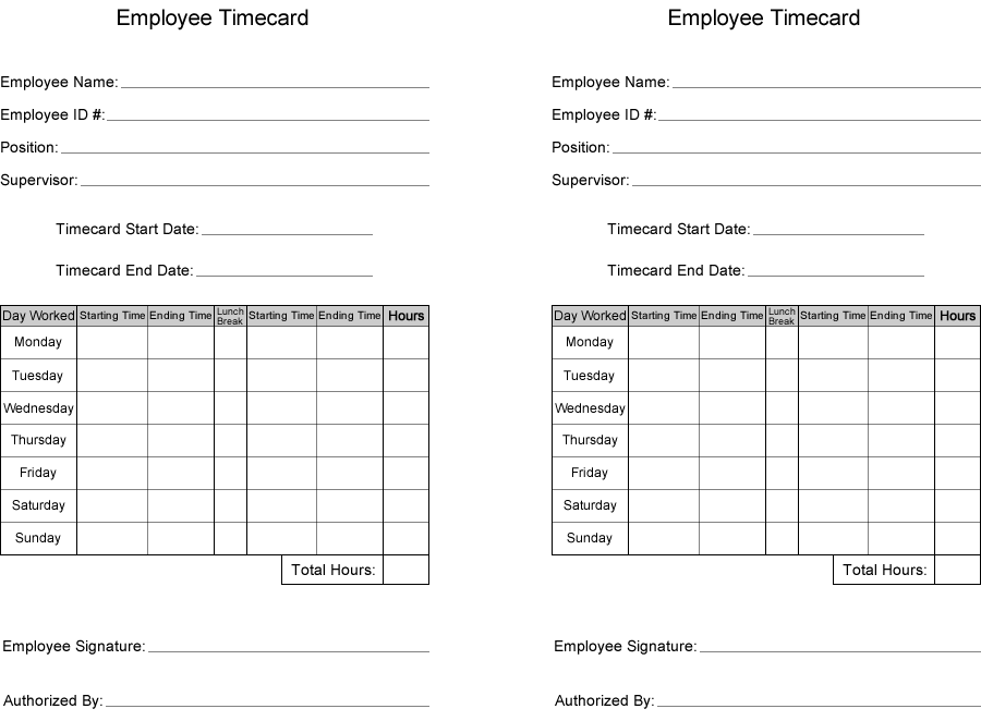 28 Free Printable Job Card Template in Word by Free Printable Job Card Template