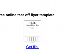 28 Free Printable Tear Off Tab Flyer Template Formating for Tear Off Tab Flyer Template