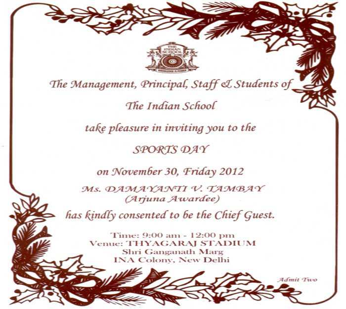 Invitation Card Format For Chief Guest - Cards Design Templates