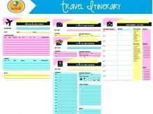 Travel Itinerary Template Pages