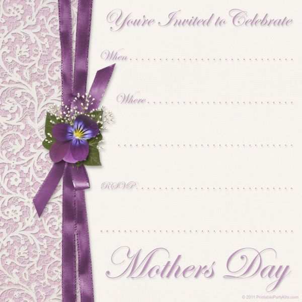 28 Printable Mother S Day Invitation Card Template Photo by Mother S Day Invitation Card Template
