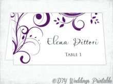 28 Printable Name Card Template Wedding Tables in Photoshop by Name Card Template Wedding Tables