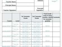 28 Printable Report Card Template For Senior High School PSD File by Report Card Template For Senior High School