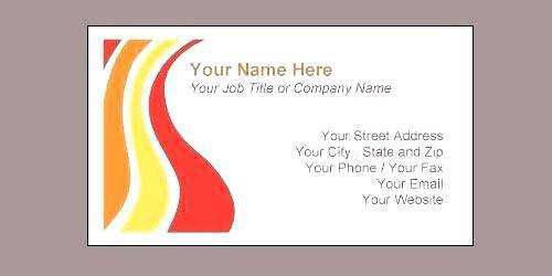 Calling Card Template For Word Cards Design Templates